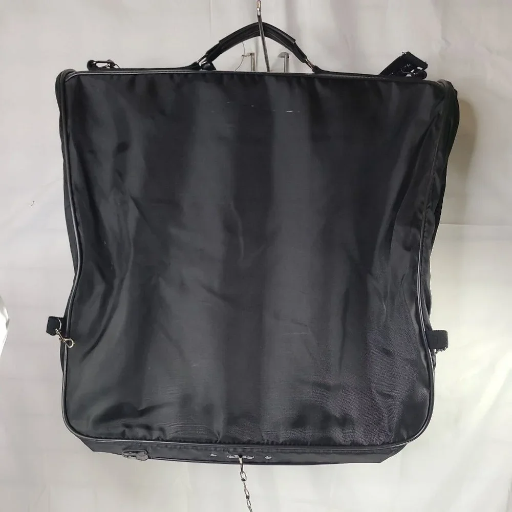 Jordache Black Garment Hanging Travel Luggage Bag Suit Dress Carrier EUC